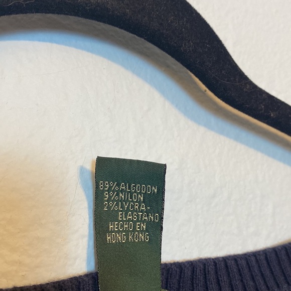 Lauren Ralph Lauren Womens Size 3X Plus Size Pullover Sweater Striped Navy White - Picture 3 of 11